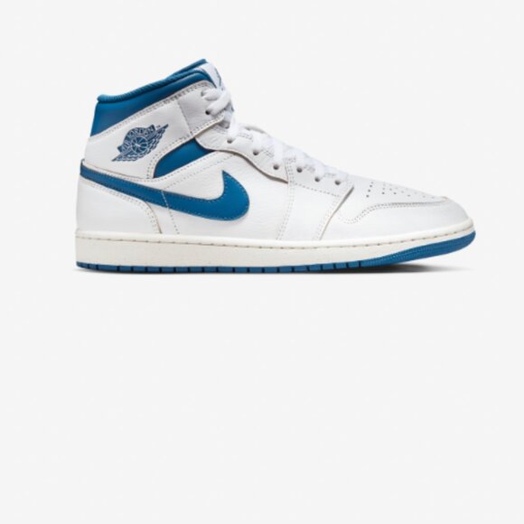 Air Jordan 1 Mid (White & Teal) size 6 Big Kids - Picture 1 of 8